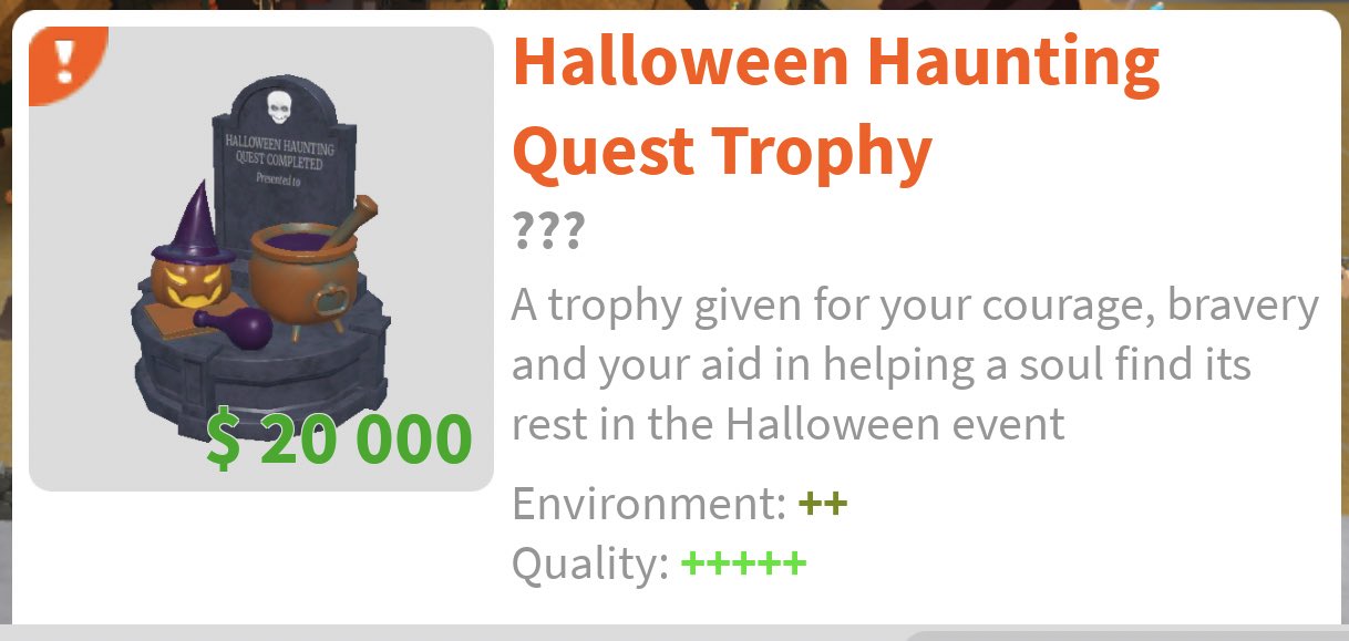 ALL Bloxburg Halloween QUESTS & TROPHY! 