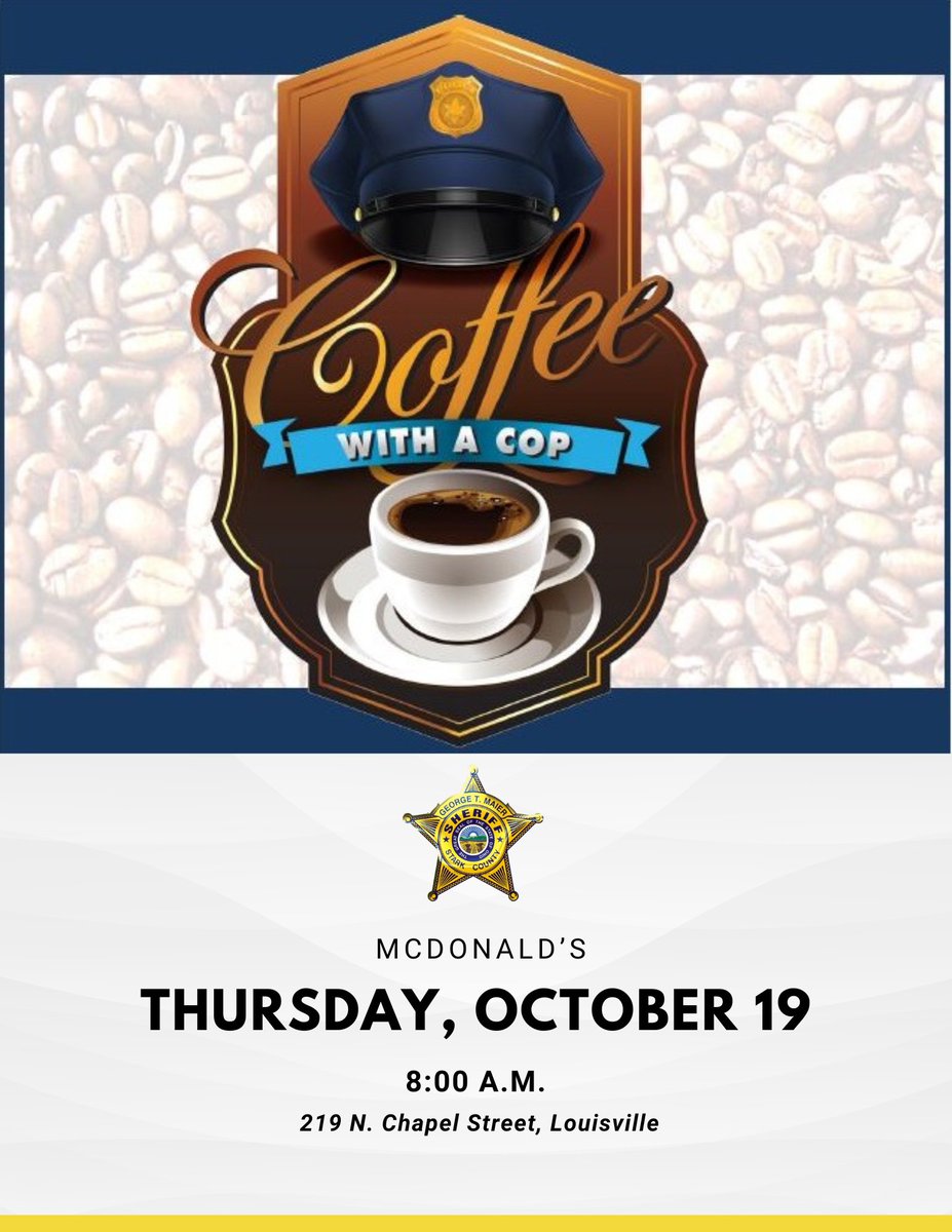 Stark County Sheriff’s Office Announces Coffee with a Cop Event ocv.im/mhNimOj