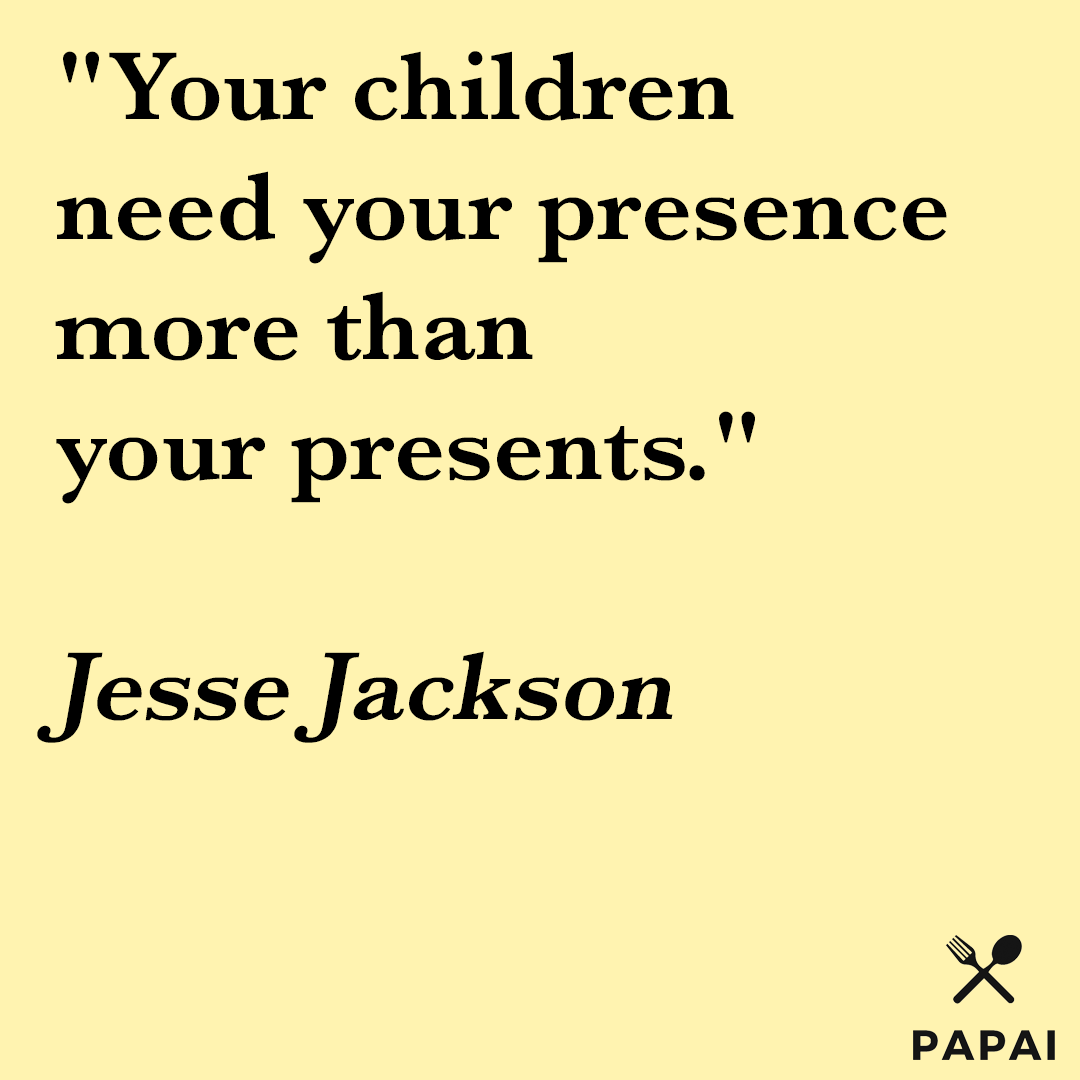 'Your children need your presence more than your presents.' - Jesse Jackson #QualityTime #ParentalLove #ParentingWisdom #FamilyConnection #JesseJackson #papai