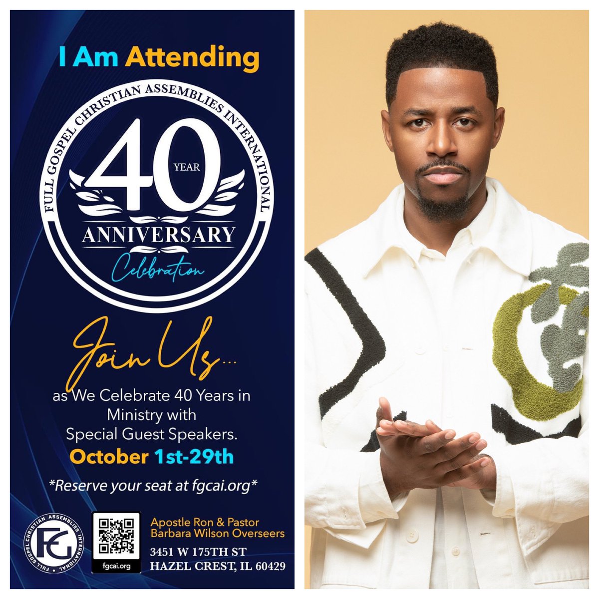 IsaacMWatson's tweet photo. I’m going back to where it all started!!! I have the honor of sharing the word of God tonight at Fgca Intl for their 40th Church Anniversary! I believe the Lord is going to meet us there with signs and wonders following!!! Meet me there at 7 pm!!! https://t.co/qIGG82GgMS