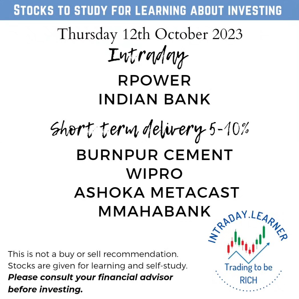 LearnerIntraday's tweet photo. Stock to study on 12th Oct 2023

by @LearnerIntraday

#navimumbai
#intradaytrading #zeebusiness
#StockMarketindia #sharemarketindia #sensex #GIFTNIFTY #nifty50 #NiftyBank #dalalstreet #zerodha  #trading #trending #bhfyp  #indianstocks #indianstockexchange #StockMarketNews https://t.co/O7K6fKcQzA