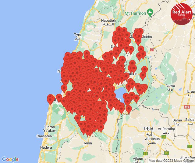 Aircraft Intrusions are still being Detected across Northern Israel as Hezbollah appears to have Joined the War against Israel.