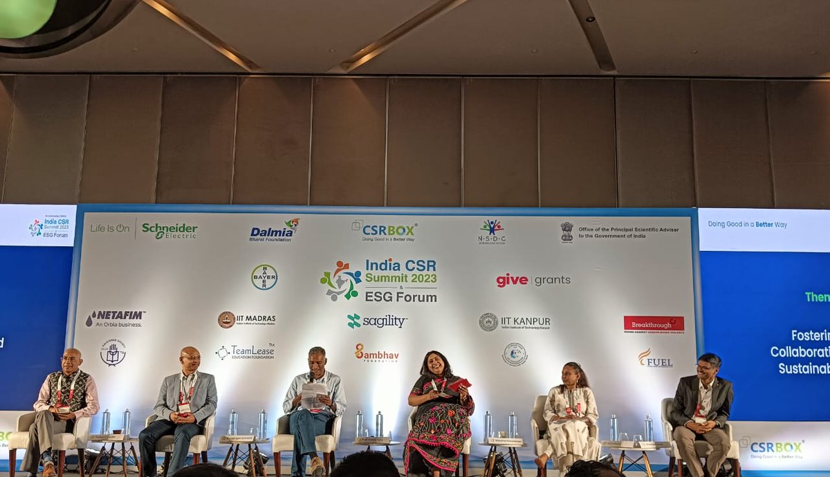 jsr_1974's tweet photo. Interesting conversation around the need for collaboration to meet the challenges of #climatechange &amp; #sustainability action in #india
10th Edition of the India CSR Summit and ESG Forum 2023, organized by @csrboxorg 
#SustainableDevelopment #ClimateAction #ClimateAction https://t.co/WBCHySkqWz