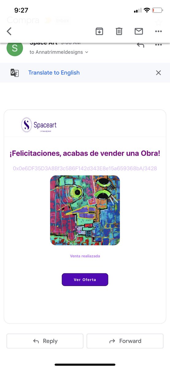AnnaTrimmelArts's tweet photo. @Spacesartnft @0xPolygonLatam @0xPolygonLabs @0xPolygon Obra vendida! GM
Gracias @jorgemena61 #PolygonCommunity #NFTCommunity #NFTArts https://t.co/qezG7mSKTy