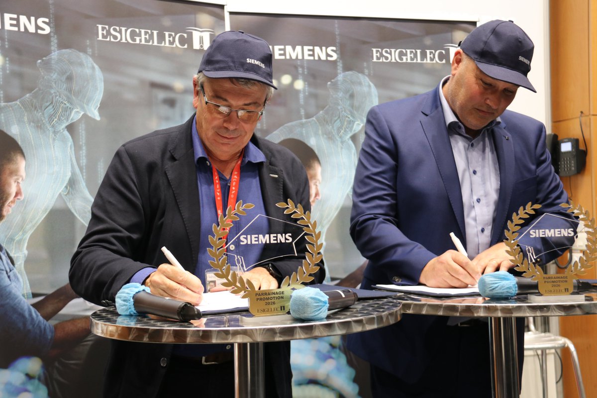 Aujourd'hui, a eu lieu la cérémonie de parrainage par <a href="/Siemens/">Siemens</a> des élèves qui viennent d’intégrer l’<a href="/ESIGELEC/">ESIGELEC</a> pr les 3 ans de leur cursus.
Jean-Christophe TANT Directeur Régional de <a href="/Siemens/">Siemens</a>, est le parrain de la promotion d’ingénieurs qui sortira en 2026. lnkd.in/evpf7sw2