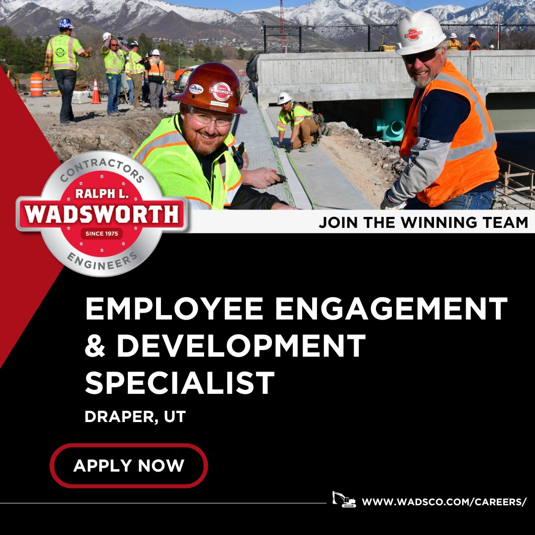 rlwconstruction's tweet photo. ‼️HIRING: Employee Engagement Specialist‼️
If you have a Bachelor's degree, 2+ years of experience, and are PHR/SPHR/SHRM-CP certified, plus fluency in Spanish, we want you. Email your resume to eroberts@wadsco.com to join our dynamic team!
Base salary: $80,000/yr - $90,000/yr https://t.co/7YhcDaN7fy