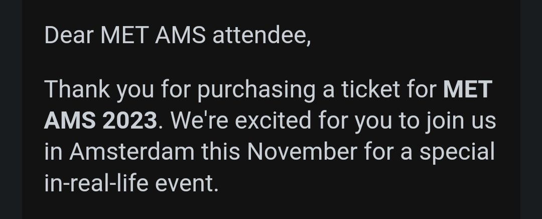 Thanks <a href="/met_ams/">MET AMS</a> for select us for a schoolarship ticket. I'll see you there 1st, 2nd and 3rd of November