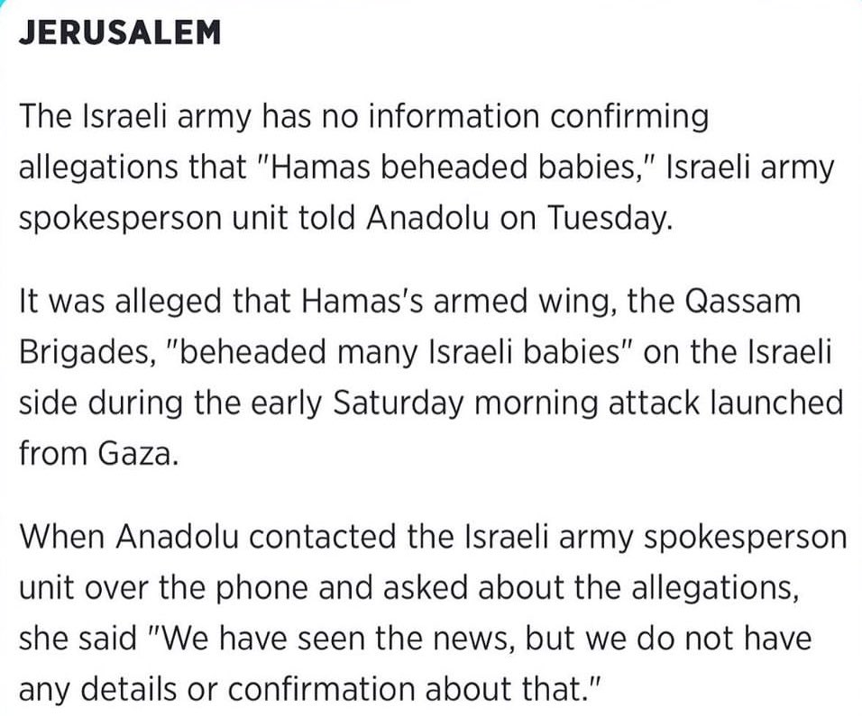 idylanmeng's tweet photo. Just like usual America is spreading false news just to get a reaction out of the American people. Palestine is fighting for freedom not just to terrorize the Israeli people get that through your guys heads. https://t.co/2AdHFyf6DJ