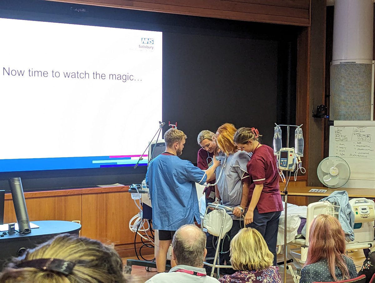#AHPDay2023 event today! Lots of great talks from all professions, demonstrating the impact of AHP work across the Trust 🤩 <a href="/MedSurg_SDH/">Acute Medical/Surgical Therapy</a> <a href="/SFTTherapyTeam/">SFT Therapy</a> Rehab in ICU demo 👇 <a href="/SalisburySim/">Salisbury Simulation</a>