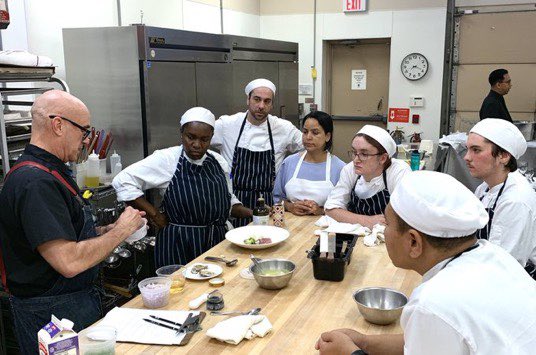 Our #CulinaryPreApprenticeship students pay close attention to our lead Chef Instructor Steve James. londontraining.on.ca/culinary-pre-a…