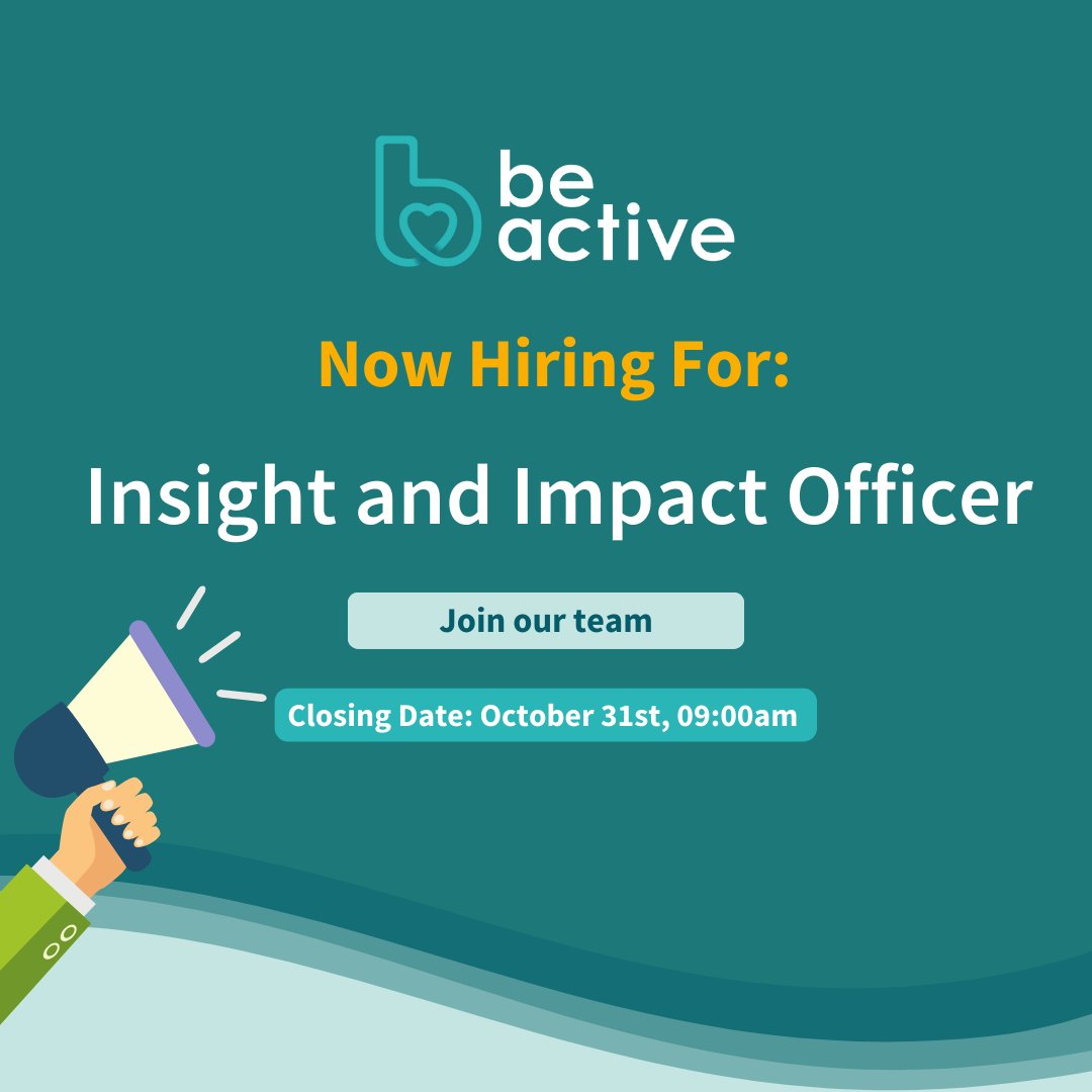 A tremendous opportunity for a passionate and talented individual to take on this role within the Active Partnership as the Insight and Impact Officer.

See the link for our job advert and on how to apply:  beactivebeds.co.uk/careers-and-jo…

#Hiring #BeActive