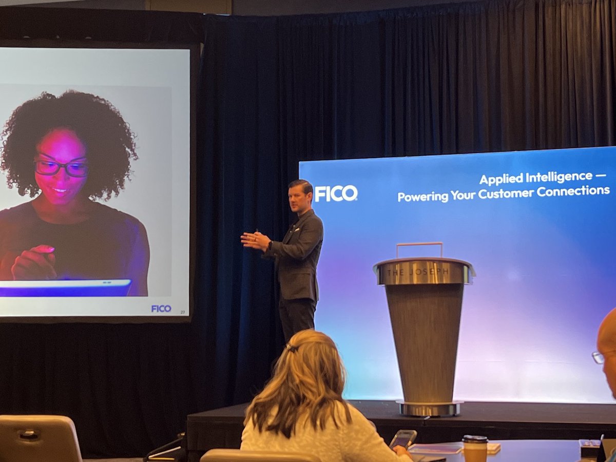 kmpOConnor's tweet photo. Always great to hear from Jaron Murphy here in Nashville of ⁦@ConsumerBankers⁩ Premier Sponsor ⁦@FICO⁩ on how banks need to find more effective ways to utilize data for better customer impact, and later on hyper-personalization strategies! https://t.co/ULi2Johden