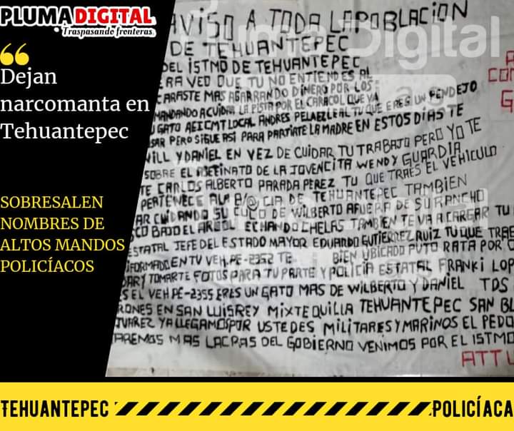 Cómo comisionado de <a href="/Policia_GobOax/">Policía Estatal</a>  Eduardo Gutiérrez  quien se viera involucrado en NARCOMANTA en el istmo de Tehuantepec <a href="/ELPINERO/">EL PIÑERO</a> <a href="/ImparcialOaxaca/">El Imparcial de Oaxaca</a> <a href="/InquisidorOax/">InquisidorOax</a> <a href="/IvanGarcia_A/">Iván García Álvarez</a> <a href="/LeonRobusto/">León Robusto</a> <a href="/MLS_censura/">Medio Libre sin Cens</a> una red de acuerdos con la delincuencia organizada desde la <a href="/SSPC_GobOax/">SSPC Oaxaca</a>