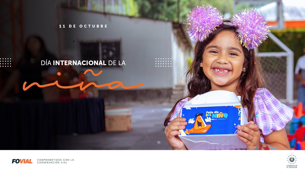 FOVIALITO's tweet photo. ¡Cada 11 de octubre se celebra el Día Internacional de la Niña! Es una fecha importante para recordar la fundamental labor que desde ya desempeñan en la sociedad. 💜

Trabajemos juntos para crear espacios y oportunidades que inviertan en un futuro que crea en su capacidad de organización, su liderazgo, bienestar y su potencial. 🇸🇻✨