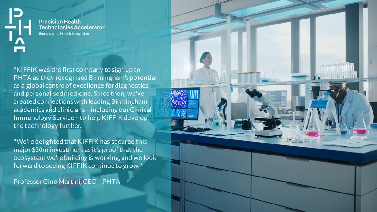 💲 KIFFIK Biomedical Inc, PHTA's first confirmed resident and a company we've been working closely with for over a year, has been successful in securing $50m from an international investor. Find out about their technology and what it means for patients > phta.co.uk/news-and-event…