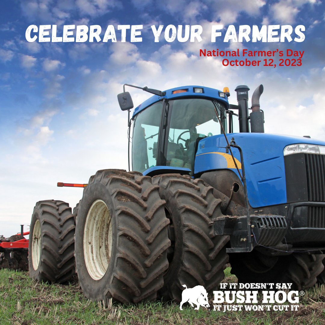 BushHogLLC's tweet image. 🚜 Bush Hog Celebrates National Farmer's Day! 🚜

On this special occasion of National Farmer's Day, Bush Hog proudly joins the chorus of gratitude and admiration for the backbone of our nation – our hard-working farmers! 🌾#BushHogCares #FarmersDay2023 #BushHog