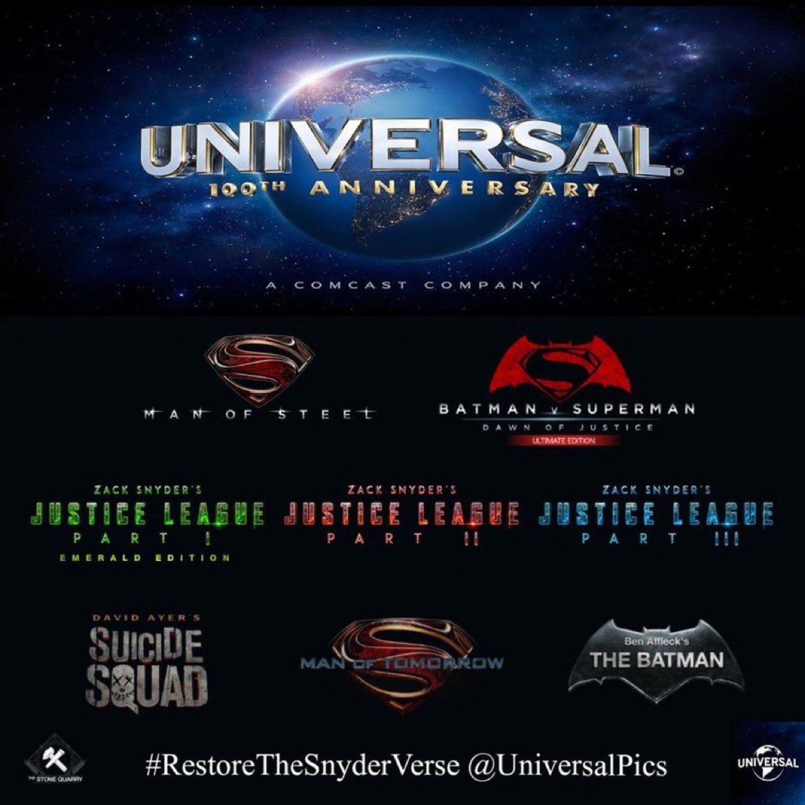 BatfleckMovie's tweet photo. DC fans want to see our Justice League fight Darkseid!   

#RestoreTheSnyderVerse and let Zack Snyder finish his epic Justice League Saga. RT if you agree @wbd @UniversalPics

PASS IT ON!!! https://t.co/PwjoJUdBuI