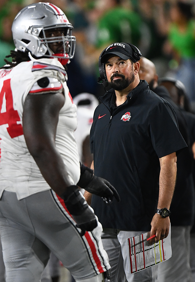 "No one wants to run the ball more than I do"....says Ryan Day at Tuesday's press conference.  Jeff Gilbert writes for Press Pros:  pressprosmagazine.com/2023/10/11/rya…
