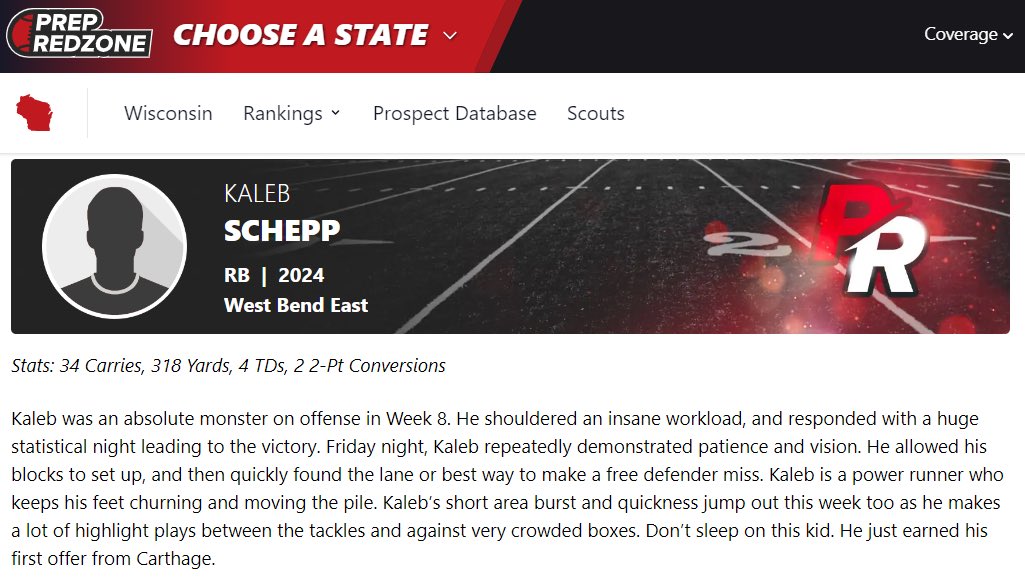 Thanks <a href="/PrepRedzoneWI/">Prep Redzone Wisconsin</a> for the write up!