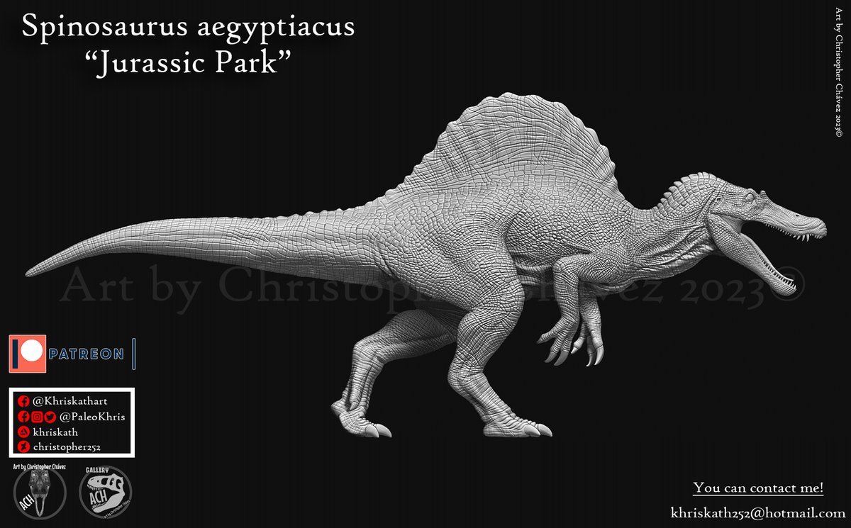 Spinosaurus Jurassic Park #spinosaurus #halotone #creality #zbrush #paleoart #halotone #huion #jurassicworld #jurassicpark #prehistoric #prehistoricplanet #walkingwithdinosaurs