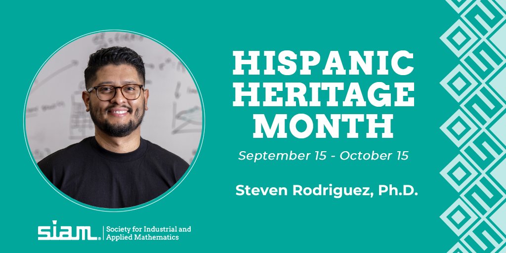 As #HispanicHeritageMonth comes to an end, SIAM would like to shine a spotlight on Dr. Steven Rodriguez of @USNRL. Listen as he details his career and research, and offers advice to early career professionals: sinews.siam.org/Details-Page/s….