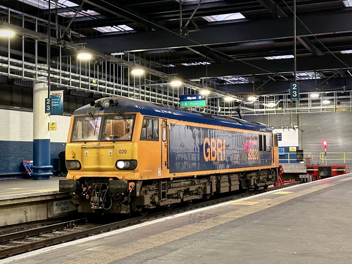 HiPa125's tweet image. GBRf #Class92 92020 ‘Billy Stirling’ at P1 London Euston #WCML