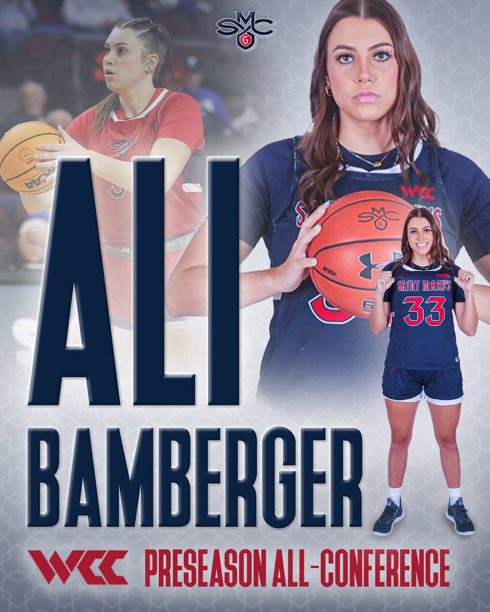 You already know 🔥🏀 Ali Bamberger has been named to the @WCCsports Preseason All-Conference team for the second consecutive season 👏 #GaelsRise