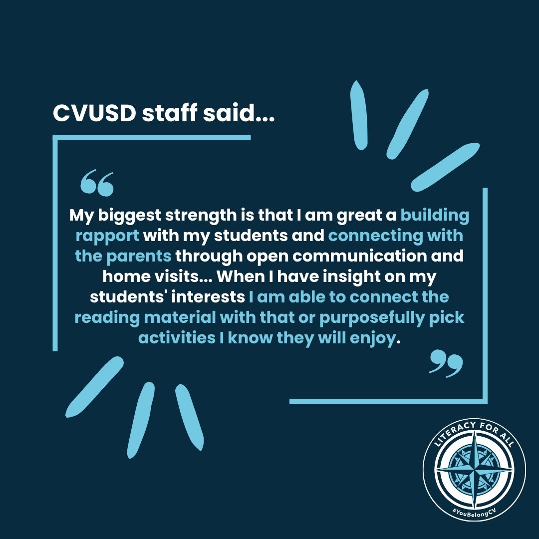 CVUSDLiteracy's tweet photo. Programs Don't Teach, Humans Do.
@CajonValleyUSD staff on 10/9 #CVMondayMessage
Fill out your response here: https://t.co/mYQhLHte1x https://t.co/iXon0EGHNz