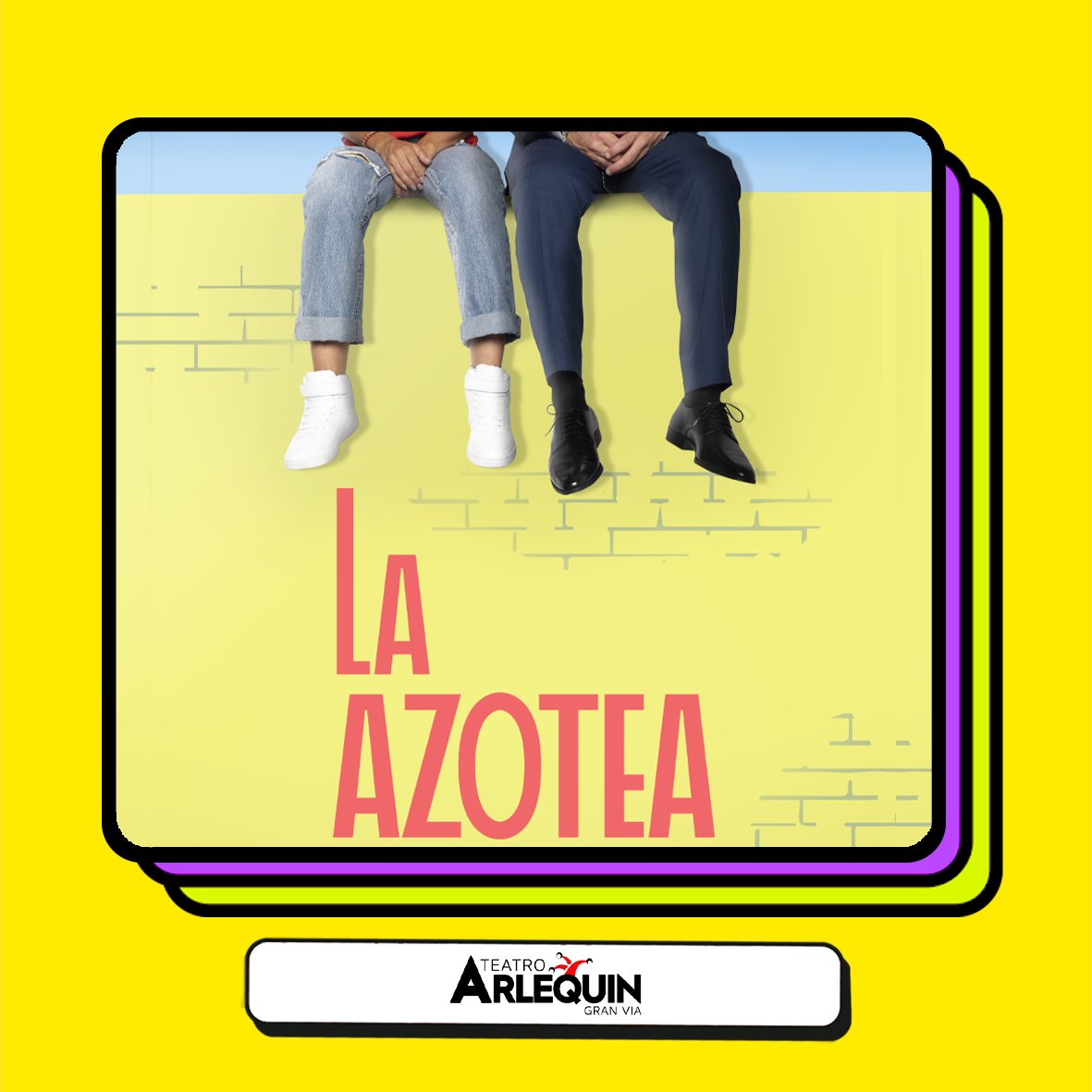 “LA AZOTEA” es una comedia que habla de los sueños, de los miedos, del amor y de la vida…
📍 <a href="/ArlequinGranVia/">Teatro Arlequín</a>