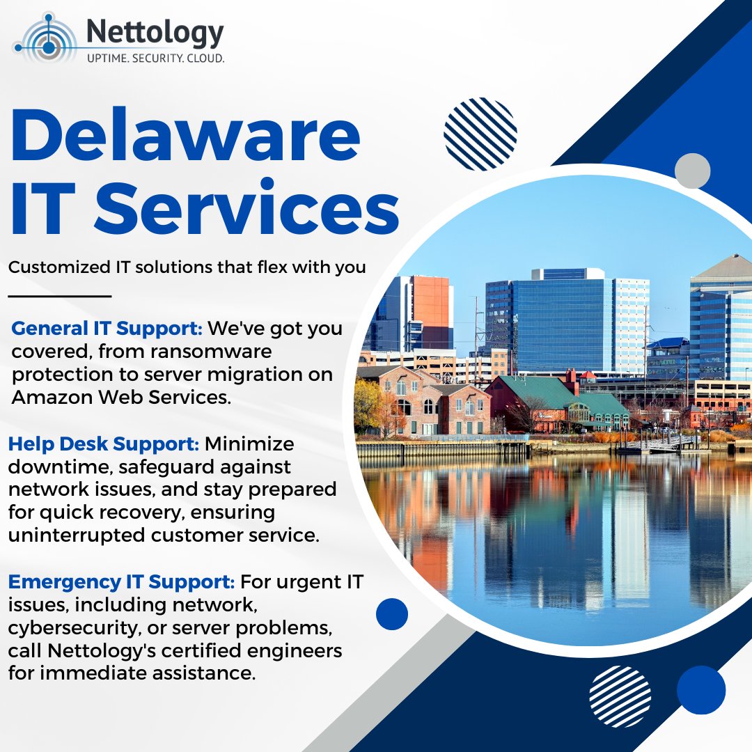 NettologyIT's tweet image. Unlocking innovation one byte at a time with Delaware&apos;s finest IT Services! 💻🔗 #TechSolutions #NJTech #InnovationHub

Interested in our on-site services: nettology.net/delaware-it-se…