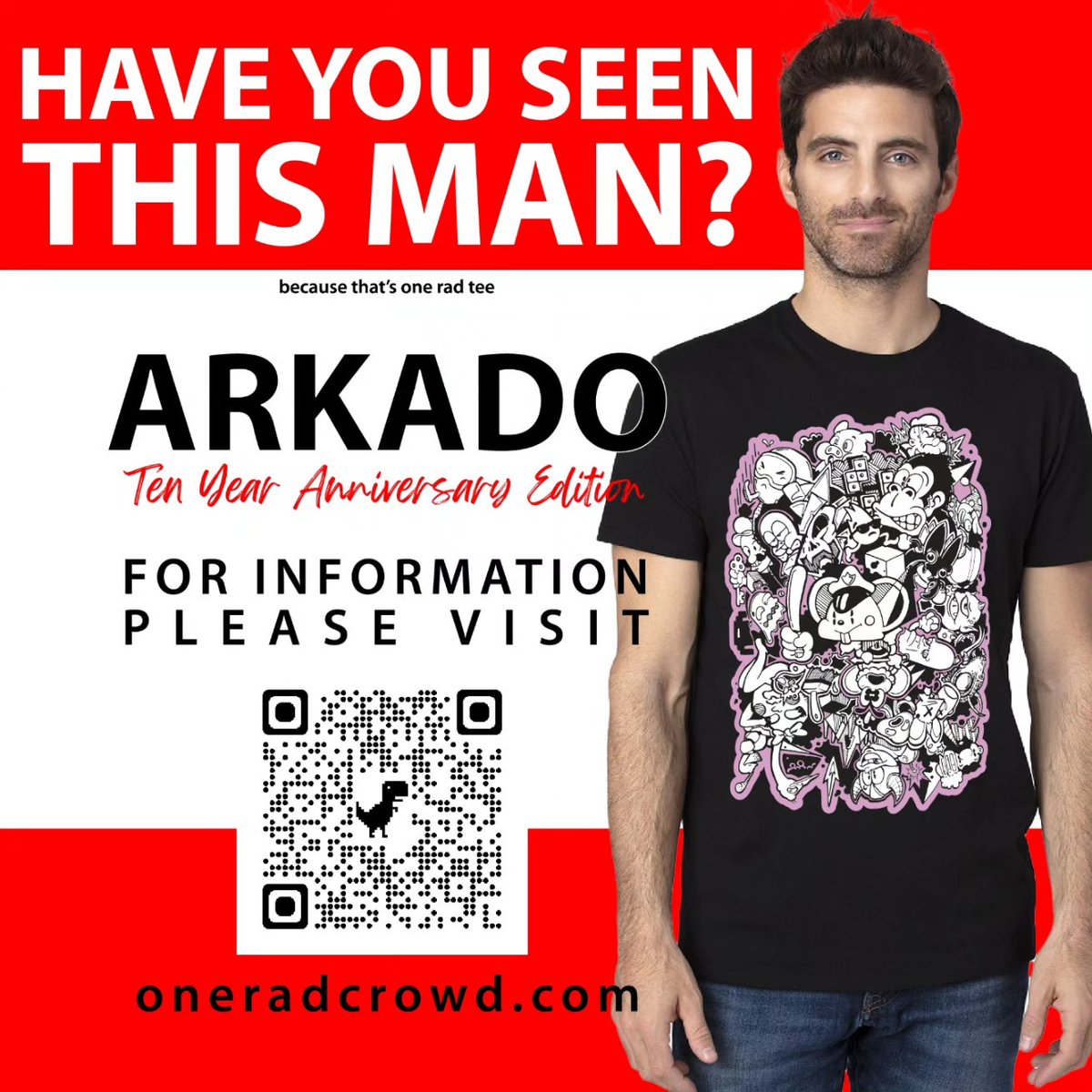 obeykube's tweet photo. Coming Soon, Arkado: 10 Year Anniversary Collection.
The original design that started it all, Arkado, will be reprinted for the first time in a decade in an all new color variant.
#oneradtee #arkado #artapparel #limitedition #videogamefanart https://t.co/Hs03xjSnVR