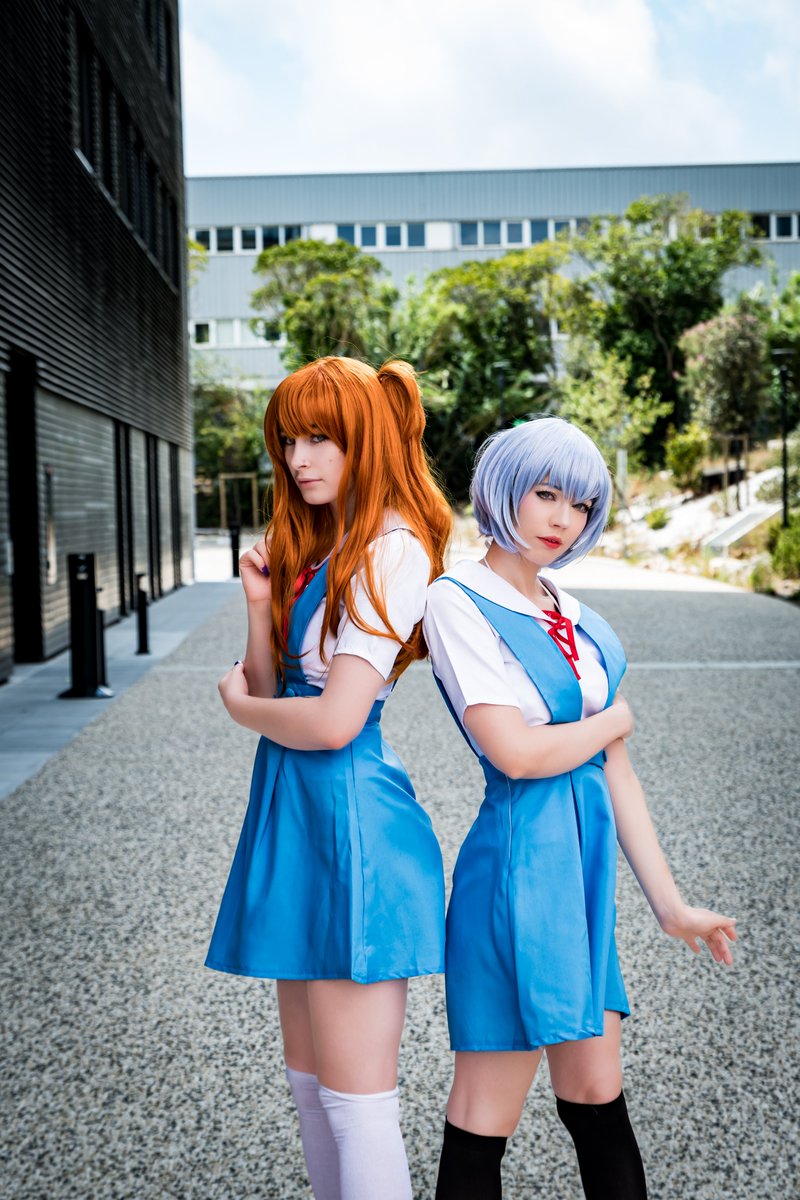 Nanako_Chu's tweet photo. Rei and Asuka with @Minalfpro16 <3

pic by @Elkashir 
#evangelion #AsukaLangley  #ReiAyanami https://t.co/SouCZu4j00