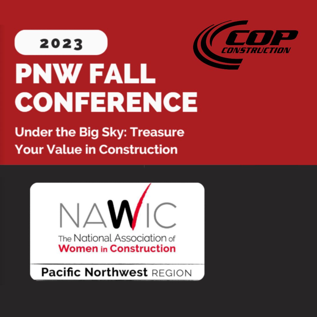COPConstrLLC's tweet photo. COP is a proud sponsor of NAWIC. The PNW region is holding their fall conference in Missoula, MT this week.
#UnderTheBigSky #NAWICPNWFC2023 #TreasureYourValue #WeAreCOP #COPfamily #COPlife #constructioncareers #careersinconstruction #nowhiring #utahjobs #montanajobs https://t.co/4DN7GFvrpE