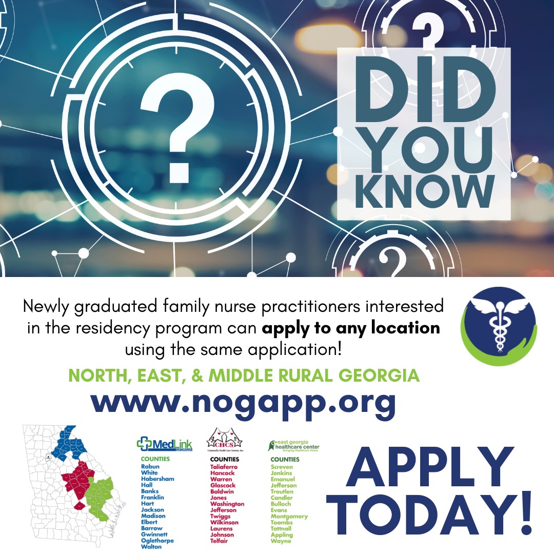 no_gapp's tweet photo. Attention all nurse practitioners! Applications are now open for our North Georgia Advanced Practice Program (NoGAPP) Residency. Application CLOSES on November 30! https://t.co/fKLsz8AatX