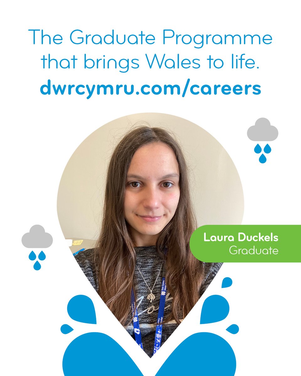 DwrCymru's tweet photo. 👋 Meet Laura, a maths graduate who’s now part of the Welsh Water team. 

Read her graduate journey here 👉 https://t.co/5wiYnQqSUV

💧 Interested in starting your Welsh Water journey? Apply now at https://t.co/INNXshklJJ https://t.co/9IFjJTJY4B