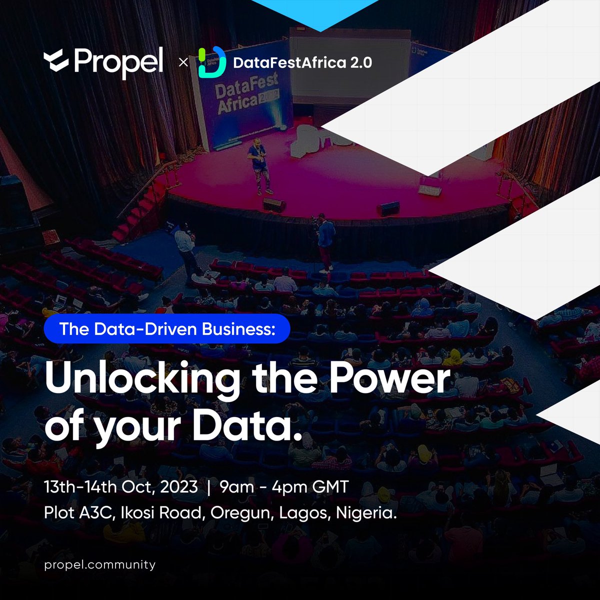 WithPropel's tweet photo. We are so excited to be a part of this year's Datafest ๐ฅณ.
Join us for the largest gathering of data scientists, analysts and engineers this weekend on the 13th and 14th of Oct 2023 in Lagos, Nigeria.
Register here: https://t.co/y1ZlGz9alJ
#datafest23 #Growwithoutborders https://t.co/592o8wxuOq