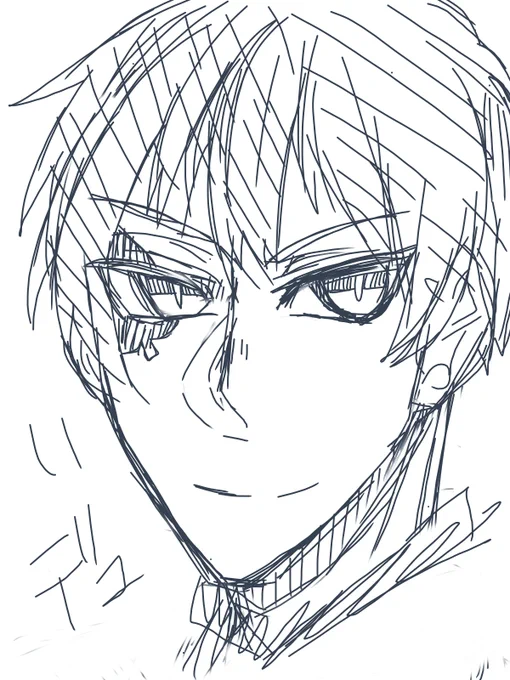 髪型は一番書きやすいはずなのにあまり書いてないデュくんと一番描きづらいけど一番描いてるイデくん落書き 