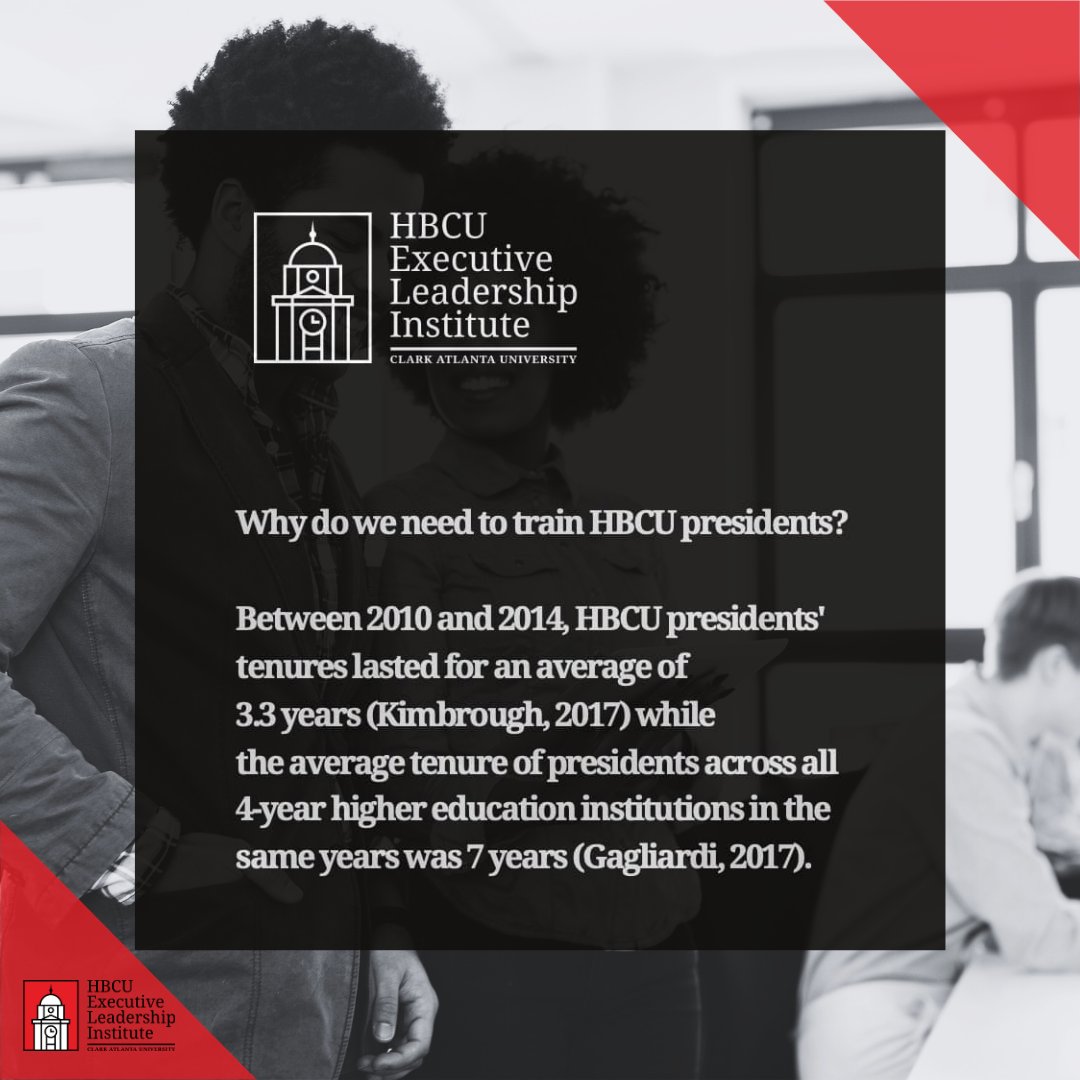 Start on your journey towards becoming an HBCU president with the HBCU Executive Leadership Institute. Join the 2024 cohort and take your leadership skills to new heights.

Your journey towards transformative leadership begins here: cau.edu/hbcueli/index.…