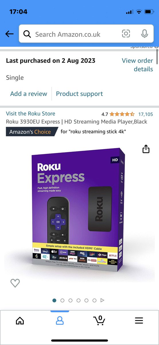 deemcneill83's tweet photo. @Roku I purchased this on the 9th august and the remote no longer works - I have tried all the step by step guides and new batteries and still doesn’t work! https://t.co/95q3gFqu2H