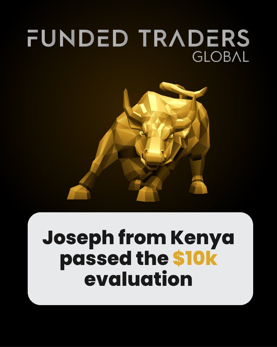 FTGOfficialUS's tweet photo. Congrats Joseph from Kenya on passing the FTG $10k funding evaluation! We're excited to see what you do with your funded account.

All FTG traders who receive a funded account trade with real money with live market conditions. #getfunded #forex #FTGFunded https://t.co/zNiGfjurVD