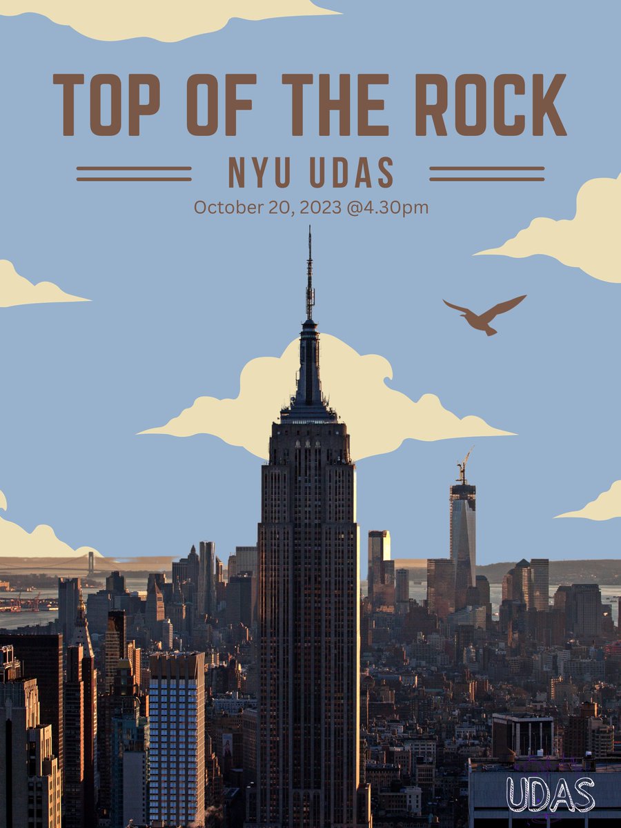 Have you signed up for our 'Top of the Rock' event yet? 😳#nyu #nyuudas