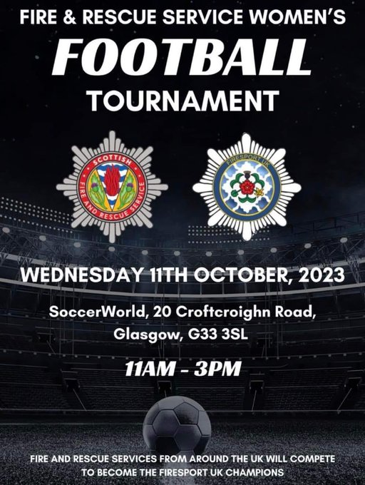 Visited the UK Fire and Rescue Service Women's Football Tournament in Glasgow today.

Delighted to catch up with Crew Commander <a href="/laurenmcgregor9/">Lauren McGregor</a> from <a href="/Scotfire_ENSA/">SFRS East, North and South Ayrshire</a> , who plays in goals for one of the two <a href="/fire_scot/">Scottish Fire and Rescue Service</a> teams.

Great games, great camaraderie - well played all!