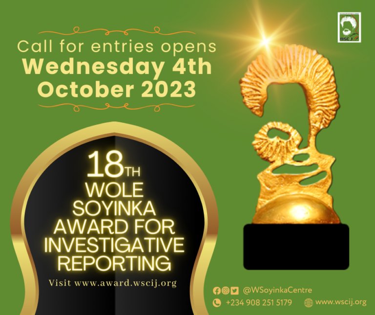 Established in October 2005, the #WSAIR was designed to reward investigative journalism in Nigeria. Today, we continue to promote a culture of rigorous reporting that champions transparency, accountability, and human rights. Visit👉 bit.ly/3LLsZ8G to submit your entry.