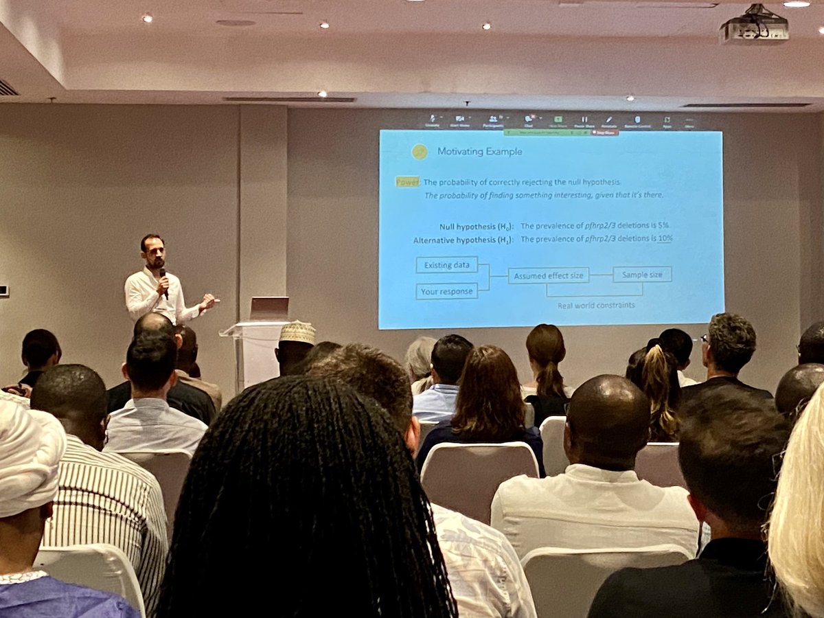 Jonathan Parr (@jonbparr) on Twitter photo Only Bob Verity from <a href="/ImperialMalaria/">Malaria Modellers</a> can keep an entire room engaged during a talk on statistical power.
Great talk on #malaria study sample sizes at the <a href="/gatesfoundation/">Gates Foundation</a> malaria genomics convening in Dakar. Only Bob Verity from <a href="/ImperialMalaria/">Malaria Modellers</a> can keep an entire room engaged during a talk on statistical power.
Great talk on #malaria study sample sizes at the <a href="/gatesfoundation/">Gates Foundation</a> malaria genomics convening in Dakar.