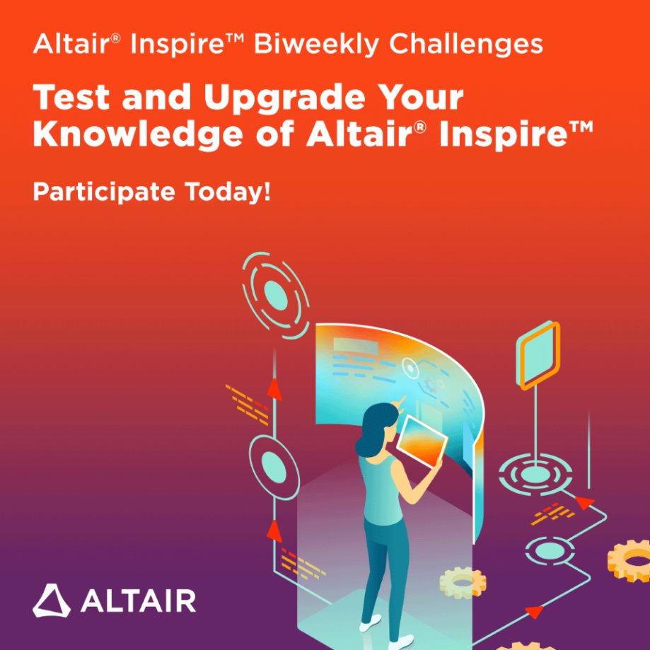 Ready for the new Inspire® Challenge?
🔎 Mission: Design a system that tackles porosity with the goal of controlling porosity locations OUTSIDE of the mold during casting. Get creative, innovate, and show us your problem-solving prowess. 💪 
Get started: community.altair.com/community?id=c…