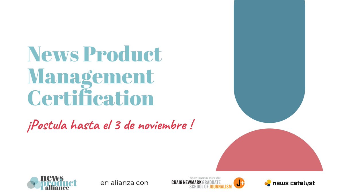 News Product Alliance (@newsproduct) on Twitter photo ¿Sabías que tenemos becas disponibles para nuestro programa News Product Management Certification - la primera certificación en producto para medios que lanzamos con <a href="/newmarkjschool/">Newmark J-School</a>, y @newscatalyst? ¿Sabías que tenemos becas disponibles para nuestro programa News Product Management Certification - la primera certificación en producto para medios que lanzamos con <a href="/newmarkjschool/">Newmark J-School</a>, y @newscatalyst?