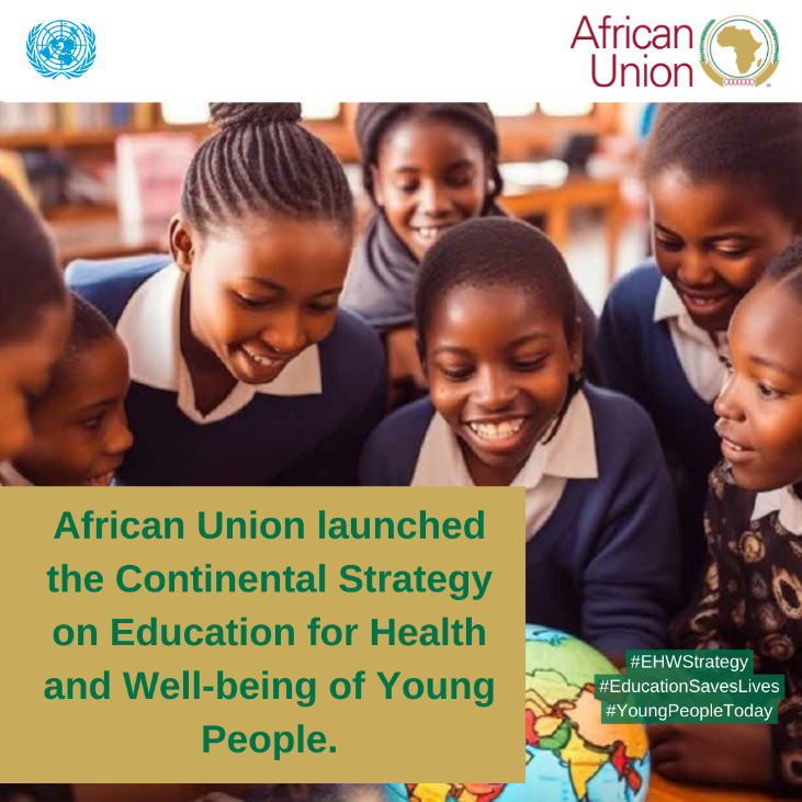 unescoROSA's tweet photo. ๐Exciting news! @_AfricanUnion launched today the Continental Strategy on Education for Health and Well-being of Young People.
๐ This fantastic initiative is set to transform the future of African youth! #EHWStrategy #YoungPeopleToday #EducationSavesLives https://t.co/9m5Fu9KxoI