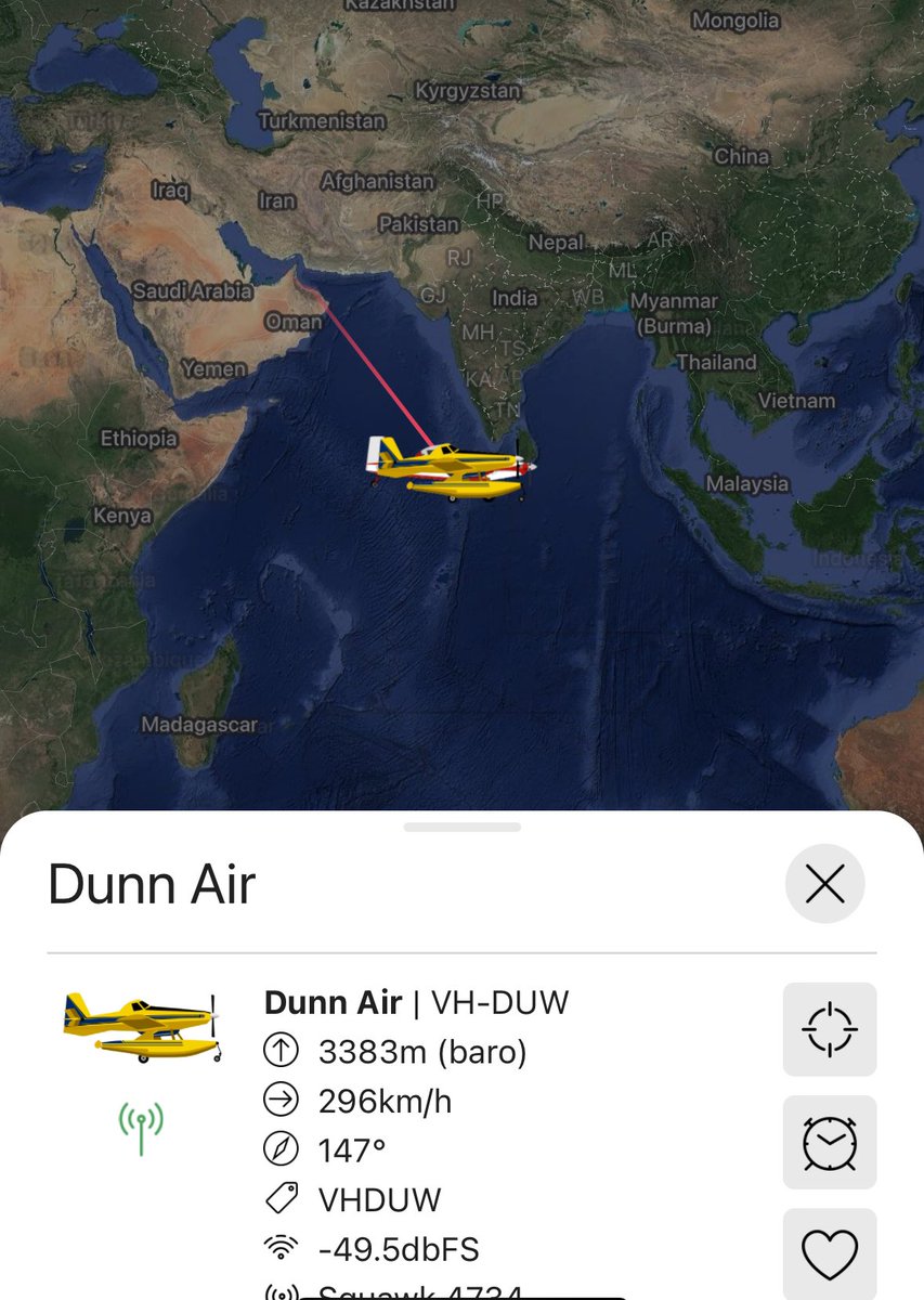 WaterbomberApp's tweet photo. Air Tractors making their way back from Europe to Australia!

Currently over the Maldives! https://t.co/osrSQW6D7M
