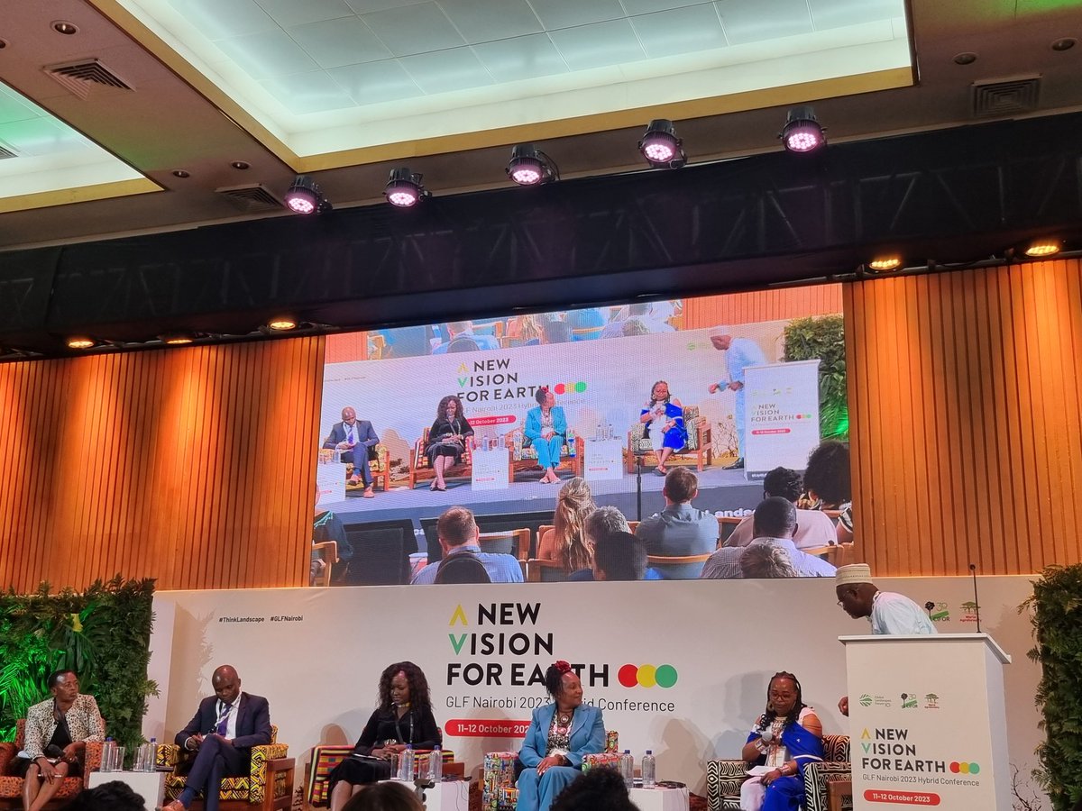 kenaff_farmers's tweet photo. This morning, the KENAFF CEO spoke at the #GLFNairobi 2023 Hybrid Conference: A New Vision for Earth opening plenary, "Transforming food systems and restoring landscapes through African-led solutions." 

#StandWithFarmers @GlobalLF @ILCAfrique https://t.co/LQfs1swPo6
