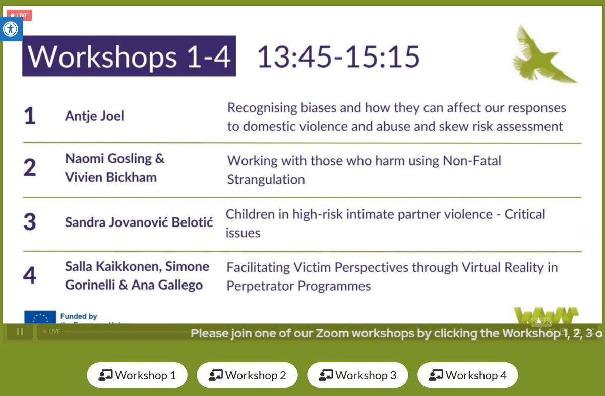 Live next via Zoom: Workshops with @AntjeJoel (@UCLAN), Naomi Gosling (@RespectUK), @BickhamVivien (@safelives_), Sandra Jovanović Belotić (#wwpen), Salla Kaikkonen, Simone Gorinelli, Ana Gallego (@uniofjyvaskyla). #CriticalCases23